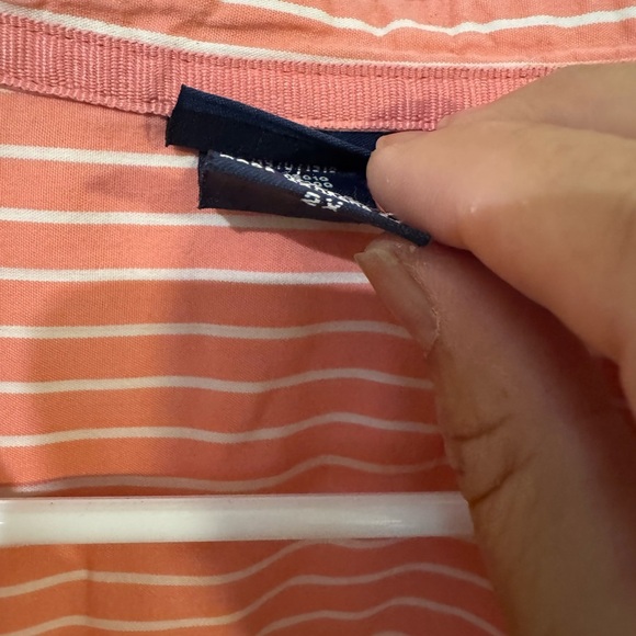 Basic Editions Coral Button Down Shirt - Picture 5 of 5